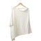 Contemporary Home Living 5.5' Ivory White Solid Cotton Poncho